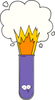 cartoon exploding chemicals in test tube png