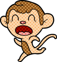 shouting cartoon monkey running png