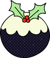 bande dessinée livre style excentrique dessin animé Noël pudding png