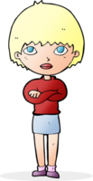 cartoon woman with crossed arms png