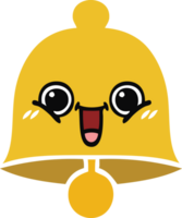 flat color retro cartoon of a bell png