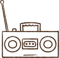 boom box dessin au fusain png