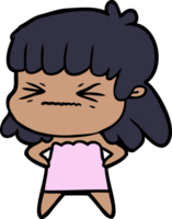 cartoon angry girl png