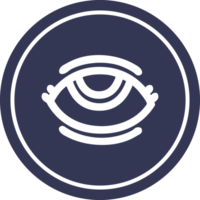 ojo símbolo circular icono símbolo png
