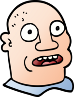 cartoon doodle of a mans head png