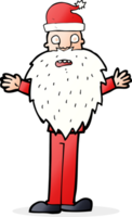 cartoon worried santa claus png