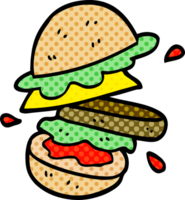 cartone animato scarabocchio hamburger png