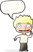 cartoon happy boy with speech bubble png