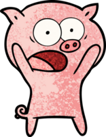 cartoon pig shouting png