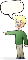 cartoon man pointing and laughing with speech bubble png