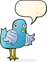 cartoon bird waving wing with speech bubble png