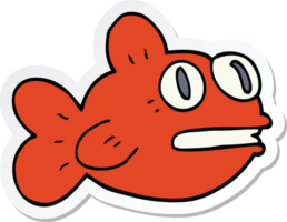 sticker of a cartoon fish png
