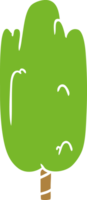 mano disegnato cartone animato scarabocchio singolo verde albero png