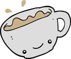 tecknad serie kopp av kaffe png
