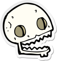 sticker of a cartoon spooky skull png