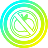 Nein gesund Essen kreisförmig Symbol mit cool Gradient Fertig png