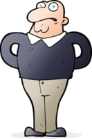 Cartoon besorgter Mann png