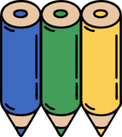 tattoo in traditional style of a coloring pencils png