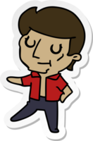 drawn sticker cartoon of kawaii older man png