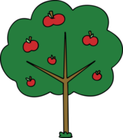 hand drawn quirky cartoon tree png