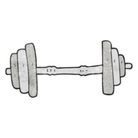 textured cartoon barbell png