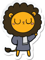 pegatina de un león de dibujos animados png