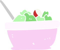 flat color illustration of salad png