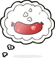 drawn thought bubble cartoon hot sausage png