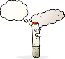 cartoon cigarette with thought bubble png