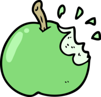 dessin animé pomme fraîchement mordue png