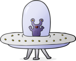 drawn cartoon flying saucer png