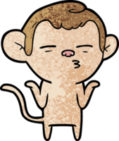 cartoon suspicious monkey png