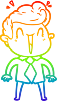 arco Iris gradiente linha desenhando do uma desenho animado animado homem png