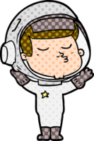 Cartoon selbstbewusster Astronaut png