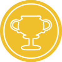 trophy cup circular icon symbol png