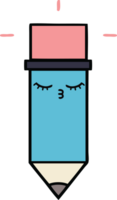 dessin animé mignon d'un crayon png