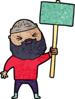 dessin animé, homme, à, barbe png