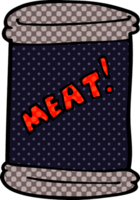 cartoon doodle can of meat png