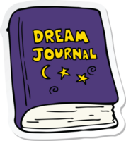 sticker of a cartoon dream journal png