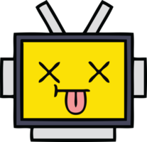 cute cartoon of a robot head png