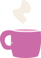 hand drawn cartoon doodle of a steaming hot drink png