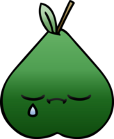 gradient shaded cartoon of a pear png