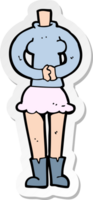 pegatina de un cuerpo femenino de dibujos animados png