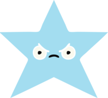 plano color retro dibujos animados de un estrella pescado png