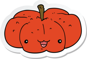 sticker of a cartoon pumpkin png