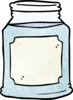 cartoon doodle candle in jar png