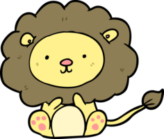 lion de dessin animé mignon png