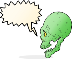 spooky skull illustration with speech bubble png