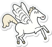 sticker of a cartoon winged horse png