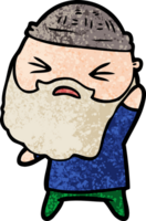 cartoon man with beard png